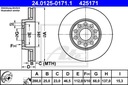 ATE DISCS VW PASSAT FRONT B5 FACELIFT 2000-2005 2 PCS. photo 2 - milautoparts-fr.ukrlive.com