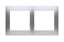 SIMON54 DR2/43 двойная рамка - серебристый