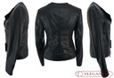 Kožená čierna dámska bunda Ramoneska SVETLÁ NOVÁ Dominujúca farba čierna