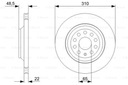 DISCS PADS BOSCH REAR SEAT LEON 5F 310MM photo 2 - milautoparts-fr.ukrlive.com