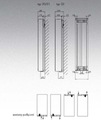 OCEĽOVÝ OHRIEVAČ STELRAD VERTEX STYLE 1800x300 VS 22 V 22 VERTIKÁLNY Rozostup konektorov 5 cm