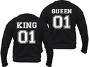 Bluza KING QUEEN bluzy dla zakochanych PAR kpl. M