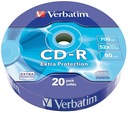 VERBATIM CD-R 700 МБ, СКОРОСТЬ 52X, 20 шт.