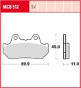 PADS BRAKE MCB512SV HONDA CBR600 CX650 CX500 photo 1 - milautoparts-fr.ukrlive.com