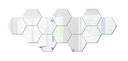 Zrkadlo Náplasť Medu 40cm Veľké 3mm Hexagon Dekor Typ zrkadla nástenný