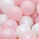 Пастельный розовый и белый. 24 воздушных шара 026