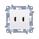 SIMON 10 РАЗЪЕМ HDMI ДВОЙНОЙ БЕЛЫЙ