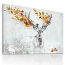 02265 Картина на холсте ОЛЕНЬ ОСЕНЬЮ 100х70см