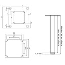 4 KS ALU NOHY NA STÔL DOSKY 60x60x820 mm ČIERNE Počet kusov v ponuke 4 szt.