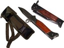 Нож АК-47 с мощным пружинным штыком, футляр 34см.