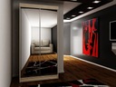 Zrkadlová šatníková skriňa 100 cm s RGB LED osvetlením ELVIRA 1 - dub sonom Výška nábytku 200 cm