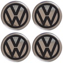 NAKLEJKI NA KOŁPAKI FELGI VW 56 MM SREBRNE