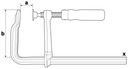 SKRUTKOVÁ SVORKA ZÁMOČNÍCKY OCEĽOVÝ GS 120/560MM Vzdialenosť medzi čeľusťami 120 mm