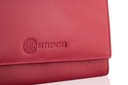 DÁMSKA PEŇAŽENKA KOŽENÁ Betlewski červená prémiová RFID darčeková krabička Hlavná tkanina prírodná koža