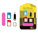 АДАПТЕР ДЛЯ SIM-карт АЛЮМИНИЕВЫЙ NANO MICRO SIM + ФАЙЛ 5в1