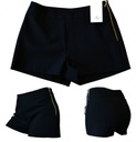 S SHORTS ZIP 36 шорты с завышенной талией ЧЕРНЫЕ