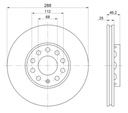 DISCS MIKODA 0222 VW PASSAT B5 96R-05R FRONT 288M photo 2 - milautoparts-fr.ukrlive.com