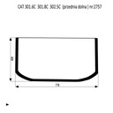 НИЖНЕЕ ПЕРЕДНЕЕ ОКНО CAT 301.6C 301.8C 302.5C