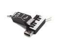 USB FLASH DISK 8 GB ORGAN KEYBOARD HUDBA + KĽÚČENKA Značka iné