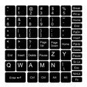 Польские наклейки на клавиатуру ноутбука PL 13x13