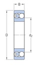 Guľôčkové ložisko výkyvné 2307 2RS MGK 35x80x31 Kód výrobcu 2307 2RS MGK 35x80x31