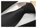 МОДНЫЙ мужской классический галстук белый ЧЕРНЫЙ G39