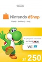 Карта eShop на сумму 250 злотых Nintendo, код предоплаты, ключ 3DS