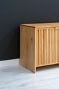 DSI-meble Moderná prelamovaná drevená dubová komoda CONTE dub Hĺbka nábytku 50 cm