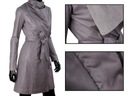 Dámska kožená bunda Kabát DORJAN EST102 S Dominujúca farba sivá