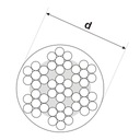 Oceľové lano v zátylku PVC povlak NEREZ A4 2/3mm 150m Druh oceľové lano