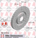 ZIMMERMANN SPORT FRONT ALFA ROMEO 159 BRERA 330MM photo 2 - milautoparts-fr.ukrlive.com