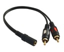 Кабель-адаптер 2x RCA PLUG mini jack 3,5 мм, тюльпан