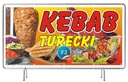 Pevný banner REKLAMA 2,5x1,25m - Kebab, Kebap Značka B&B