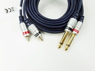 кабель 2X Jack 6.3 / 2x RCA chinch 3.0 m VITALCO