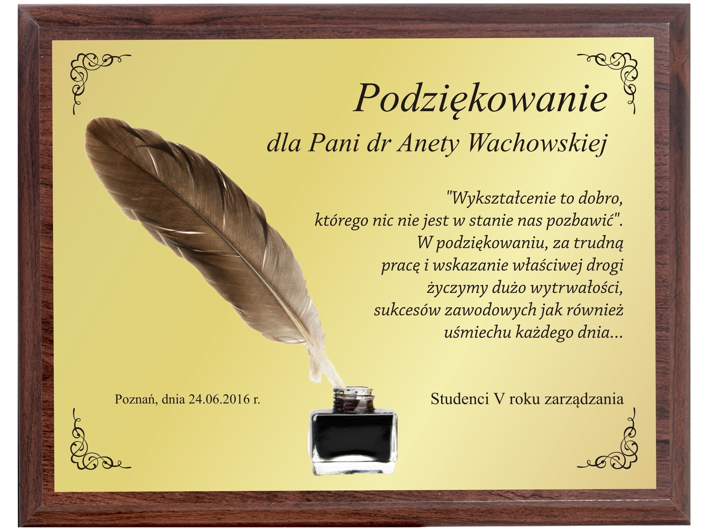 Podziękowanie Dla Dyrektora Szkoły Tekst PODZIĘKOWANIE dla NAUCZYCIELA WYCHOWAWCY PROFESORA 6834748342 - Allegro.pl