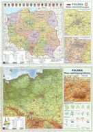 Mapa Polski A2 Dwustronna laminowana ART-MAP