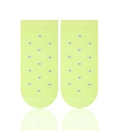 Bavlnené ponožky limetkové bodky 0-3 mcy