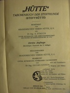 HUTTE TASCHENBUCH DER STOFFKUNDE 1941
