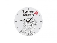 Pyrenejský ovčiak Stojace hodiny s grafikou, MDF