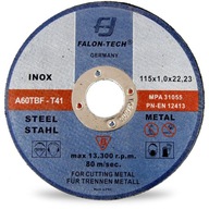 KOTOUČ NA ŘEZÁNÍ KOVU inox 115 x 1,0 FALON TECH