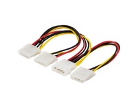 Kabel rozdzielacz zasilania MOLEX 4-PIN 1xM do 3xF