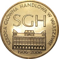 2006 - 2 zł złote Szkoła Główna Handlowa z worka
