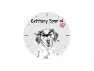 Brittany Spaniel Stojace hodiny s grafikou, MDF
