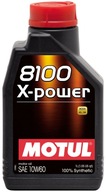 Syntetický motorový olej Motul 8100 X-POWER 1 l 10W-60 + ZAWIESZKA SERWISOWA MAXGEAR WYMIANA OLEJU I FITRÓW