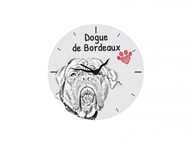 Francúzsky stojaci mastif Hodiny z MDF dosky grafika