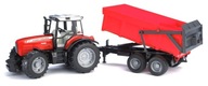 Traktor Bruder Massey Ferguson 7480 z przyczepą 02045 + kolorowanka