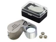 EXTRA ÉKSZER NAGYÍTÓ 30x - ÜVEG 21mm 2xLED KRÓM