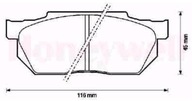 Тормозные колодки, колодки тормоза перед honda civic crx prelude jurid - фото