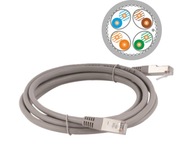 Patchcord S/FTP Kat.6A 1 m, tienený, ALANTEC