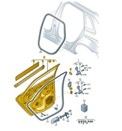 Дверь audi a3 8v 2013-2016 левый задний 8v4833051e - фото